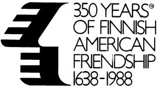 350 YEARS OF FINNISH AMERICAN FRIENDSHIP 1638-1988 logo