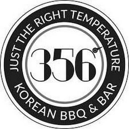 356° KOREAN BBQ & BAR JUST THE RIGHT TEMPERATURE logo