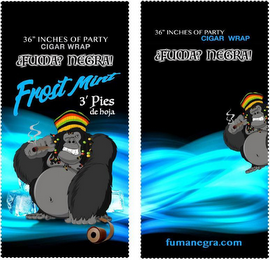 36" INCHES OF PARTY CIGAR WRAP ¿FUMA? NEGRA! FROST MINT 3'PIES DE HOJA 36" INCHES OF PARTY CIGAR WRAP ¿FUMA? NEGRA!FUMANEGRA.COM logo