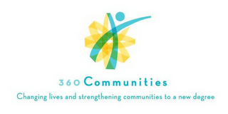 360 COMMUNITIES CHANGING LIVES AND STRENGTHENING COMMUNITIES TO A NEW DEGREE logo