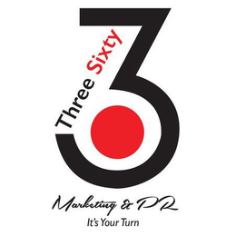 360 THREE SIXTY MARKETING & PR IT'S YOUR TURN logo