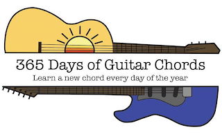 365 DAYS OF GUITAR CHORDS LEARN A NEW CHORD EVERY DAY OF THE YEAR logo