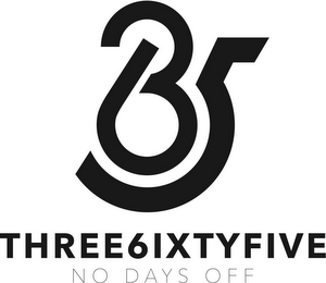365 THREE6IXTYFIVE NO DAYS OFF logo