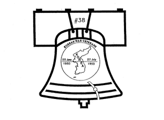 #38 KOREAN WAR VETERANS 25 JUNE 1950 KOREA 27 JULY 1953 logo