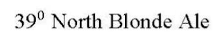 39° NORTH BLONDE ALE logo