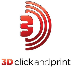 3D 3D CLICK AND PRINT logo
