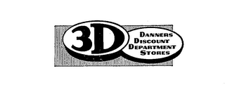 3D DANNERS DISCOUNT DEPARTMENT STORES logo
