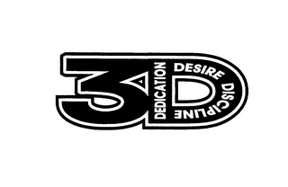 3D DEDICATION DESIRE DISCIPLINE logo