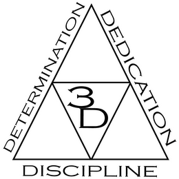 3D DETERMINATION DEDICATION DISCIPLINE logo