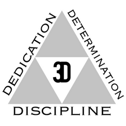 3D DETERMINATION DEDICATION DISCIPLINE logo