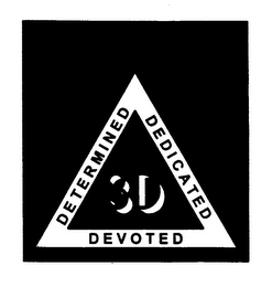 3D DETERMINED DEDICATED DEVOTED logo