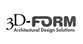 3D-FORM ARCHITECTURAL DESIGN SOLUTIONS logo