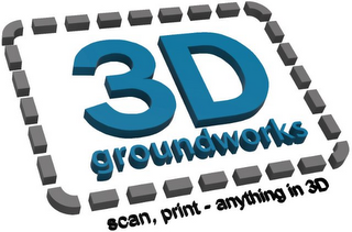 3D GROUNDWORKS SCAN, PRINT - ANYTHING IN 3D logo