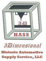 3D HASS 3DIMENSIONAL HISTORIC AUTOMOTIVE SUPPLY SERVICE, LLC logo