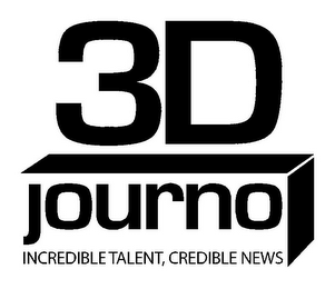 3D JOURNO INCREDIBLE TALENT, CREDIBLE NEWS logo