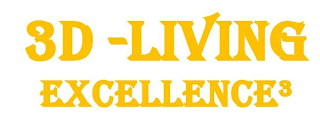 3D - LIVING EXCELLENCE³ logo