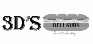 3D'S DELI SUBS THE REAL FRESH EATING logo