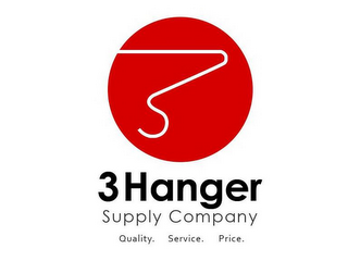 3HANGER SUPPLY COMPANY QUALITY. SERVICE. PRICE. logo