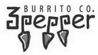 3PEPPER BURRITO CO. logo