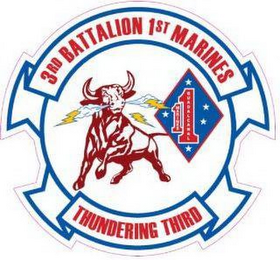 3RD BATTALION 1ST MARINES MARINES GUADALCANAL THUNDERING THIRD logo