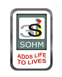 3SI SOHM ADDS LIFE TO LIVES logo