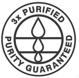 3X PURIFIED PURITY GUARANTEED logo
