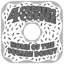 4 CORNERS COFFEE HOME OF THE SQUARE DONUT logo