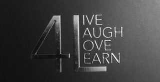 4 L IVE AUGH OVE EARN. logo