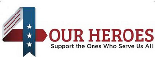 4 OUR HEROES SUPPORT THE ONES WHO SERVE US ALL logo