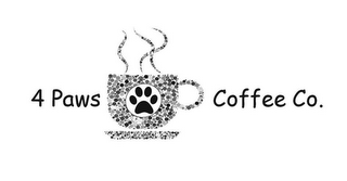 4 PAWS COFFEE CO. logo