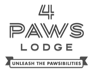 4 PAWS LODGE UNLEASH THE PAWSIBILITIES logo
