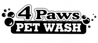 4 PAWS PET WASH logo
