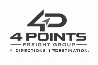 4 POINTS FREIGHT GROUP 4 DIRECTIONS 1 DESTINATION. logo