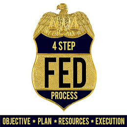 4 STEP FED  PROCESS OBJECTIVE PLAN RESOURCES EXECUTION logo