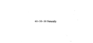 40-30-30 NATURALLY logo
