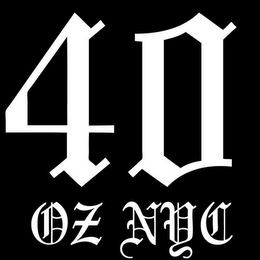 40 OZ NYC logo