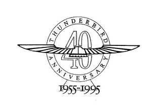 40 THUNDERBIRD ANNIVERSARY 1955-1995 logo
