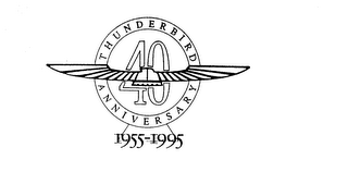 40 THUNDERBIRD ANNIVERSARY 1955-1995 logo