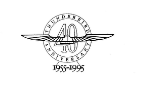 40 THUNDERBIRD ANNIVERSARY 1955-1995 logo