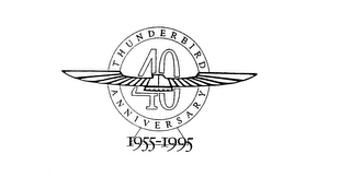 40 THUNDERBIRD ANNIVERSARY 1955-1995 logo