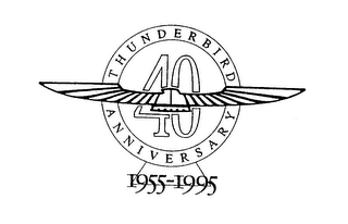 40 THUNDERBIRD ANNIVERSARY 1955-1995 logo