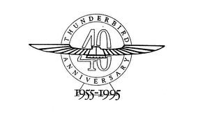 40 THUNDERBIRD ANNIVERSARY 1955-1995 logo