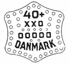 40 + XX0 00000 DANMARK logo