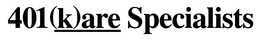 401 (K)ARE SPECIALISTS logo