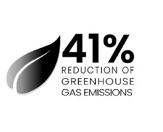41% REDUCTION OF GREENHOUSE GAS EMISSIONS logo