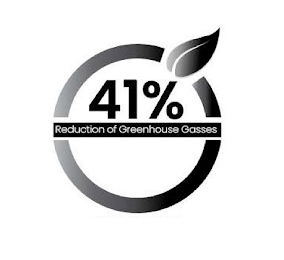 41% REDUCTION OF GREENHOUSE GASSES logo