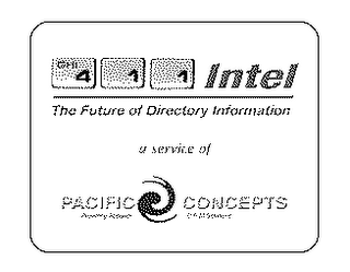 411 INTEL THE FUTURE OF DIRECTORY INFORMATION A SERVICE OF PACIFIC CONCEPTS logo