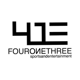 413 FOURONETHREE SPORTSANDENTERTAINMENT logo