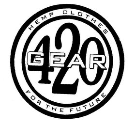 420 GEAR HEMP CLOTHES FOR THE FUTURE logo