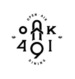 491 OAK OPEN AIR DINING logo